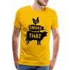 I'd Smoke That Funny BBQ Men's Premium T-Shirt - sun yellow