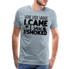 Veni Vidi Vapos I Came I Saw I Smoked: BBQ Smoker Men's Premium T-Shirt - heather ice blue