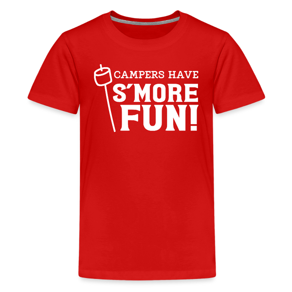 Camper's Have S'More Fun! Funny Camping Kids' Premium T-Shirt - red