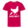 Guess What Chicken Butt Kids' Premium T-Shirt - dark pink