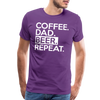 Coffee. Dad. Beer, Repeat. Funny Men's Premium T-Shirt - purple