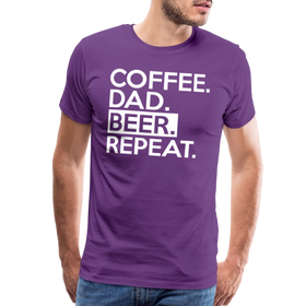 Coffee. Dad. Beer, Repeat. Funny Men's Premium T-Shirt