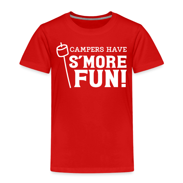 Camper's Have S'More Fun! Funny Camping Toddler Premium T-Shirt - red