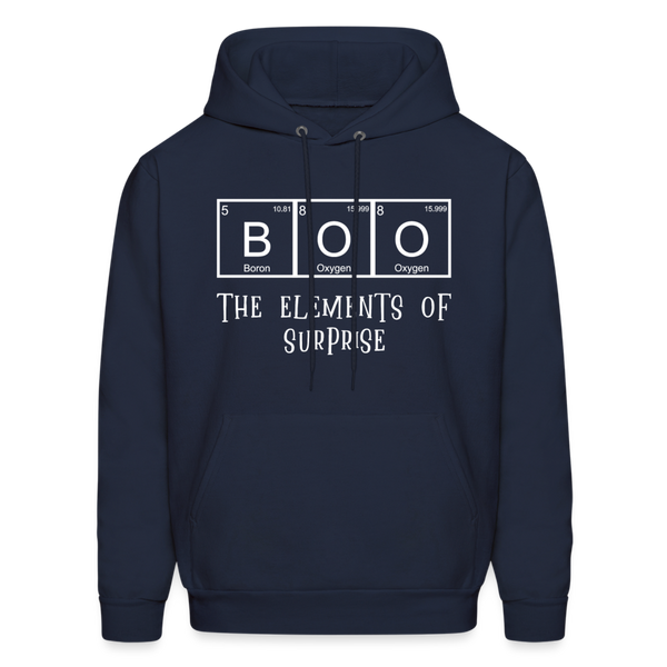 Boo the Element of Surprise Dad Jokes Halloween Men's Hoodie - navy