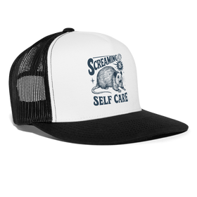 Screaming is Self Care Possum Funny Trucker Hat