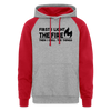 First I Light the Fire Then I Grill the Things Funny Colorblock Hoodie