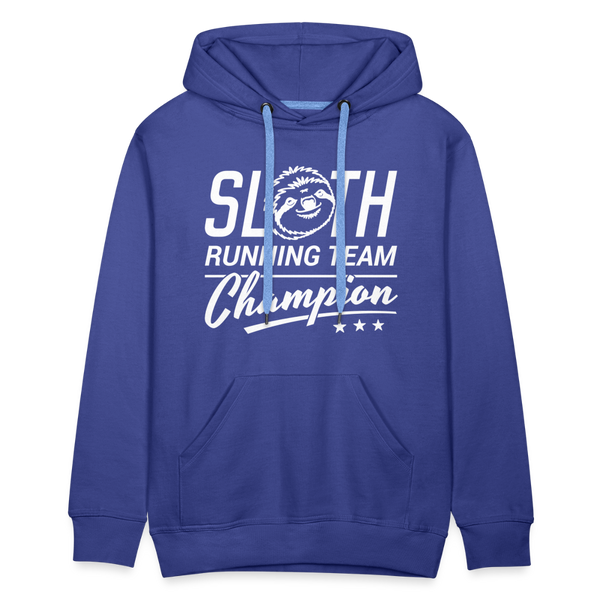 Sloth Running Team Champion Men’s Premium Hoodie - royal blue