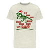 Dinosaur Fa-Rawr Rawr T-Rex in Santa Hat Christmas Men's Premium T-Shirt - heather oatmeal