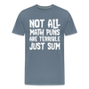 Not All Math Puns Are Terrible Just Sum Men's Premium T-Shirt - steel blue