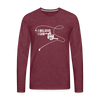 I Believe I Can Fly Fishing Men's Premium Long Sleeve T-Shirt - heather burgundy