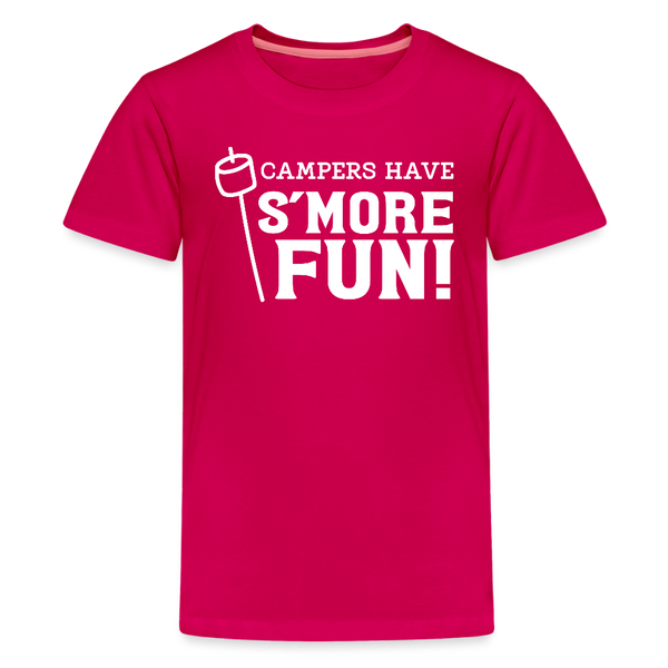 Camper's Have S'More Fun! Funny Camping Kids' Premium T-Shirt - dark pink