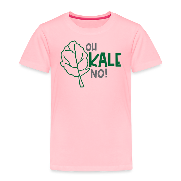 Oh Kale No! Funny Food Pun Toddler Premium T-Shirt - pink