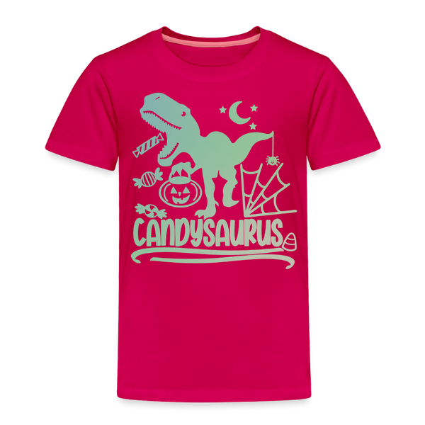 Candysaurus T-Rex Halloween Toddler Premium T-Shirt - dark pink