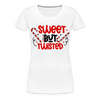 Sweet But Twisted Candy Cane Women’s Premium T-Shirt - white