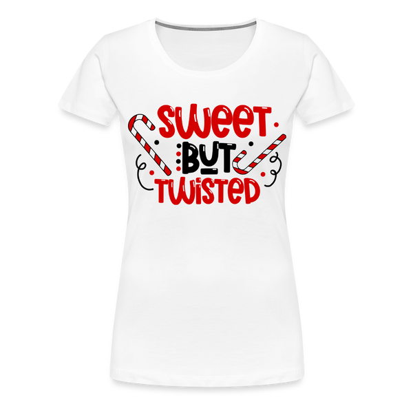 Sweet But Twisted Candy Cane Women’s Premium T-Shirt - white