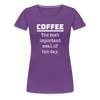 Coffee The Most Important Meal of the Day Funny Women’s Premium T-Shirt - purple