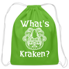 What's Kraken? Cotton Drawstring Bag - clover