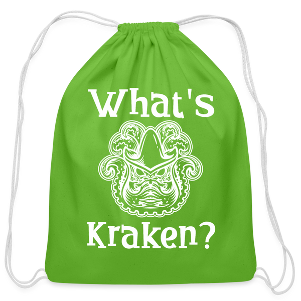 What's Kraken? Cotton Drawstring Bag - clover