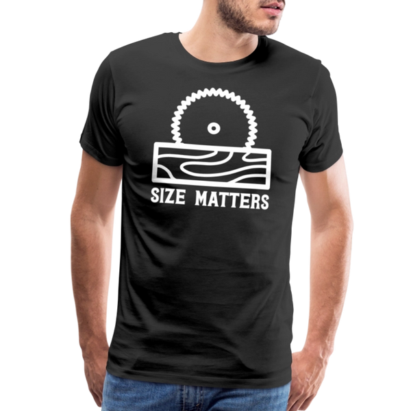 Size Matters Saw Funny Men's Premium T-Shirt - black