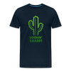 Lookin' Sharp! Cactus Pun Men's Premium T-Shirt - deep navy