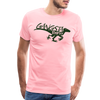 Gangsta Raptor Dinosaur Men's Premium T-Shirt - pink