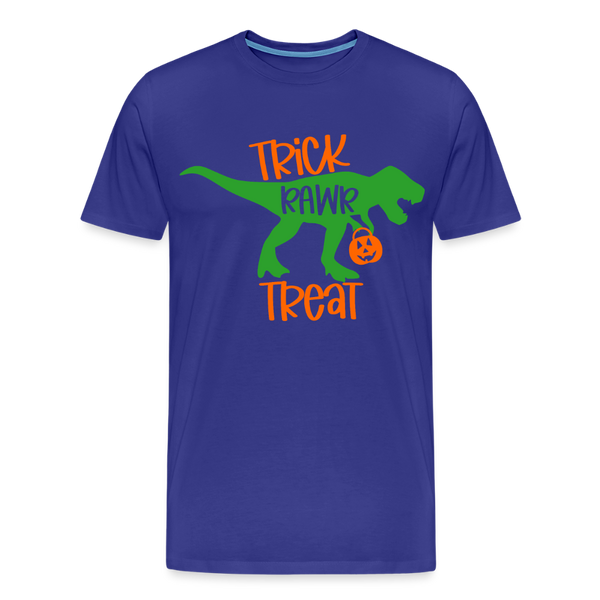 Trick Rawr Treat Dinosaur Halloween Men's Premium T-Shirt - royal blue