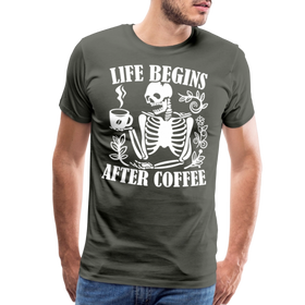 Life Begins after Coffee Men's Premium T-Shirt