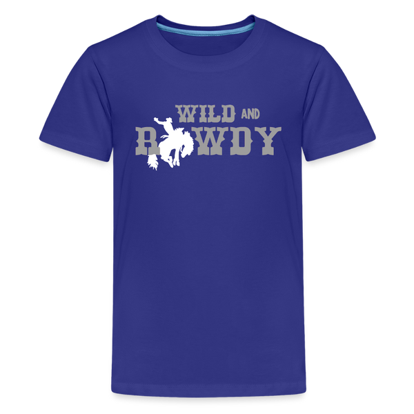 Wild and Rowdy Cowboy Kids' Premium T-Shirt - royal blue