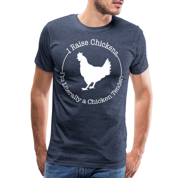 Chicken Tender Funny Men's Premium T-Shirt - heather blue