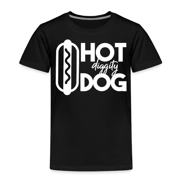 Hot Diggity Dog Funny Grilling Toddler Premium T-Shirt - black