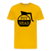 Pot Head Funny Coffee Men's Premium T-Shirt - sun yellow