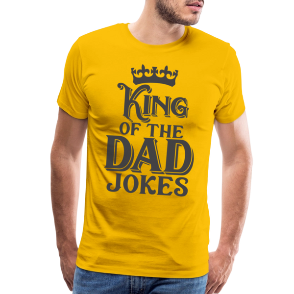 King of the Dad Jokes Men's Premium T-Shirt - sun yellow