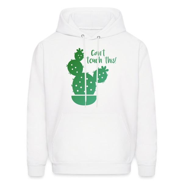 Can't Touch This! Cactus Pun Heavy Blend Adult Hoodie - white