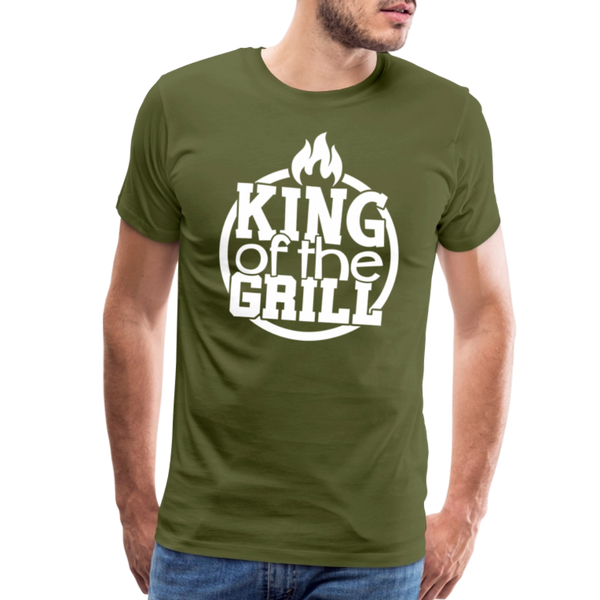 King of the Grill Father's Day BBQ Men's Premium T-Shirt - olive green