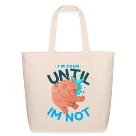 Funny Hippo I'm Fine Eco-Friendly Cotton Tote