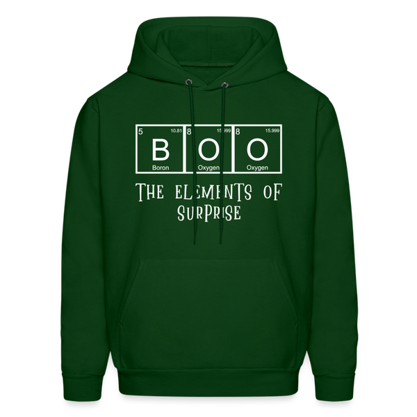 Boo the Element of Surprise Dad Jokes Halloween Men's Hoodie - forest green