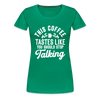 This Coffee Tastes Like You Should Stop Talking Women’s Premium T-Shirt - kelly green