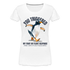 Funny Penguin Fight or Flight Bird Women’s Premium T-Shirt - white