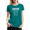 Coffee The Most Important Meal of the Day Funny Women’s Premium T-Shirt - teal