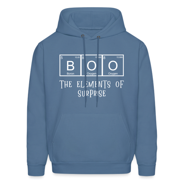 Boo the Element of Surprise Dad Jokes Halloween Men's Hoodie - denim blue