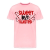Sweet But Twisted Candy Cane Men's Premium T-Shirt - pink