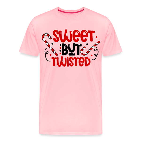 Sweet But Twisted Candy Cane Men's Premium T-Shirt - pink
