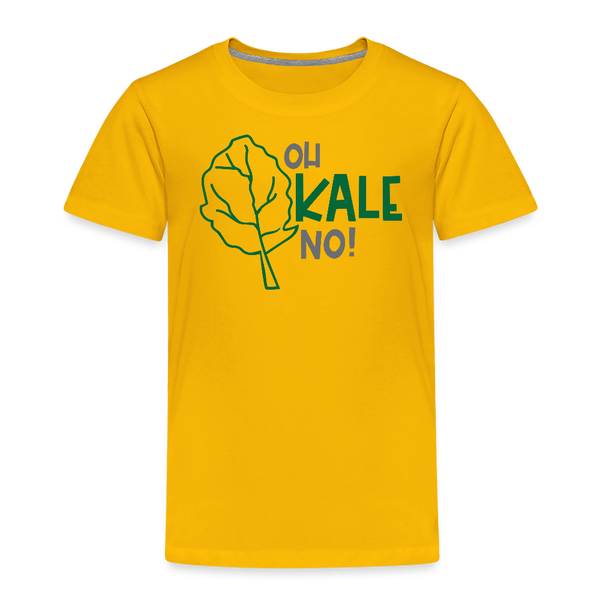 Oh Kale No! Funny Food Pun Toddler Premium T-Shirt - sun yellow