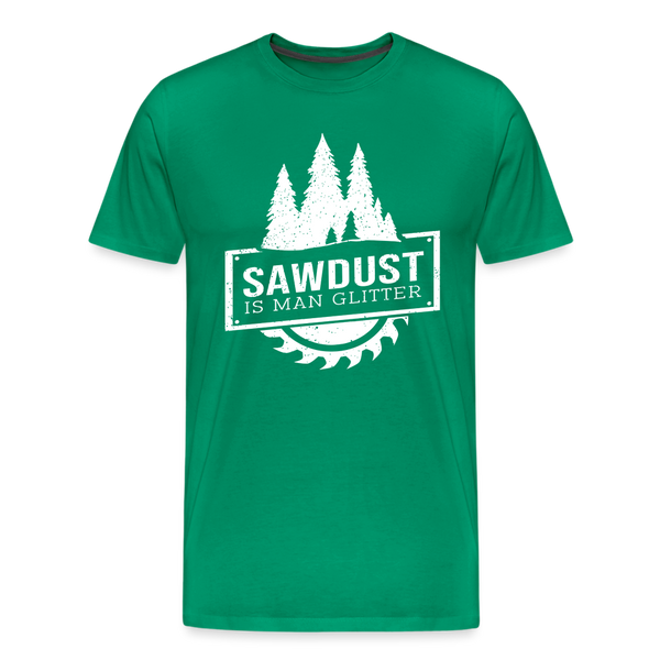 Sawdust is Man Glitter Men's Premium T-Shirt - kelly green