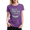 Give Peas a Chance Pun Women’s Premium T-Shirt - purple