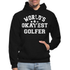 World's Okayest Golfer Gildan Heavy Blend Adult Hoodie - black