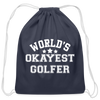 World's Okayest Golfer Cotton Drawstring Bag