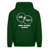 Dad Jokes Where the Magic Happens Funny Men's Hoodie - forest green