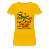 Dinosaur Fa-Rawr Rawr T-Rex in Santa Hat Christmas Women’s Premium T-Shirt