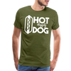 Hot Diggity Dog Funny Grilling Men's Premium T-Shirt - olive green